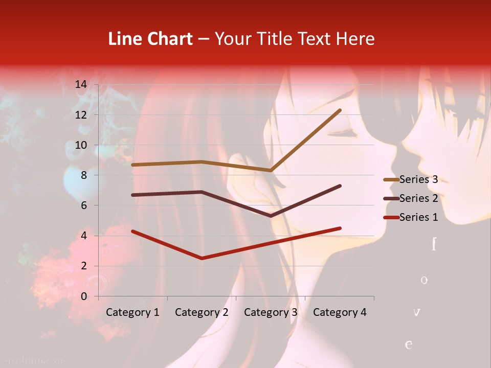 A Couple Kissing In Front Of A Colorful Background PowerPoint Template
