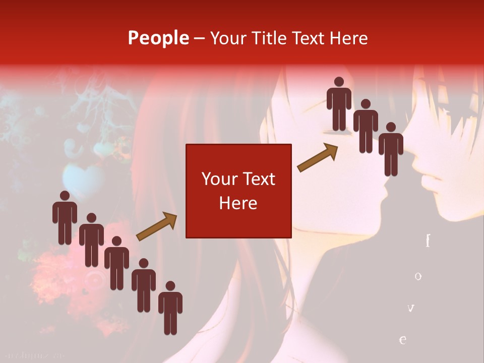 A Couple Kissing In Front Of A Colorful Background PowerPoint Template