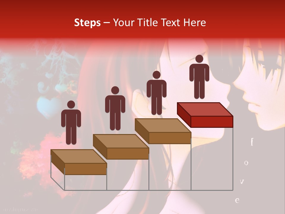 A Couple Kissing In Front Of A Colorful Background PowerPoint Template