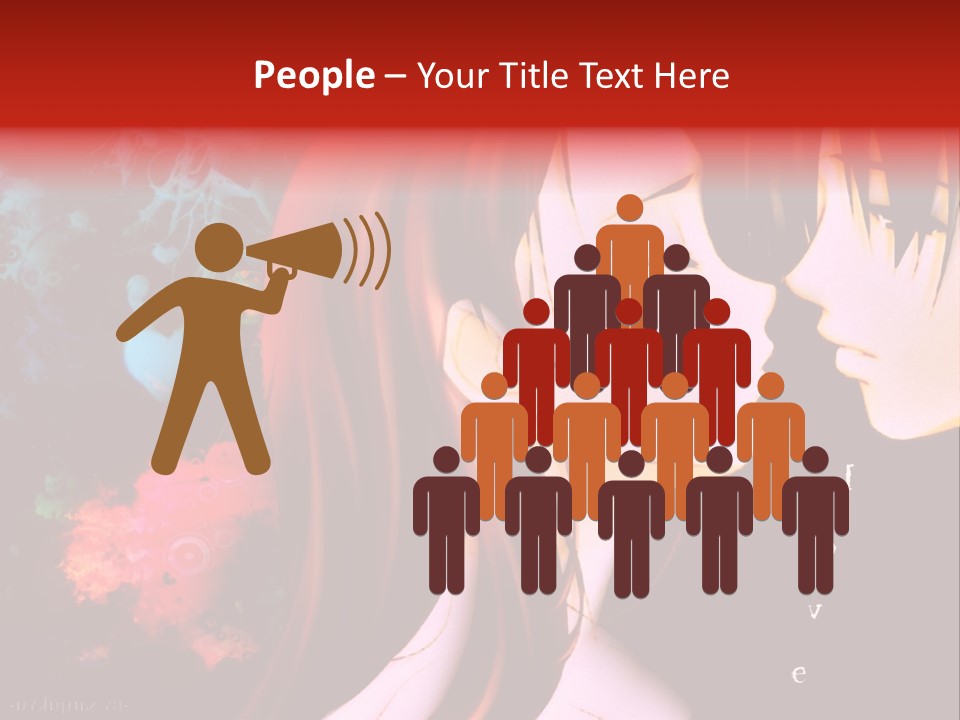 A Couple Kissing In Front Of A Colorful Background PowerPoint Template