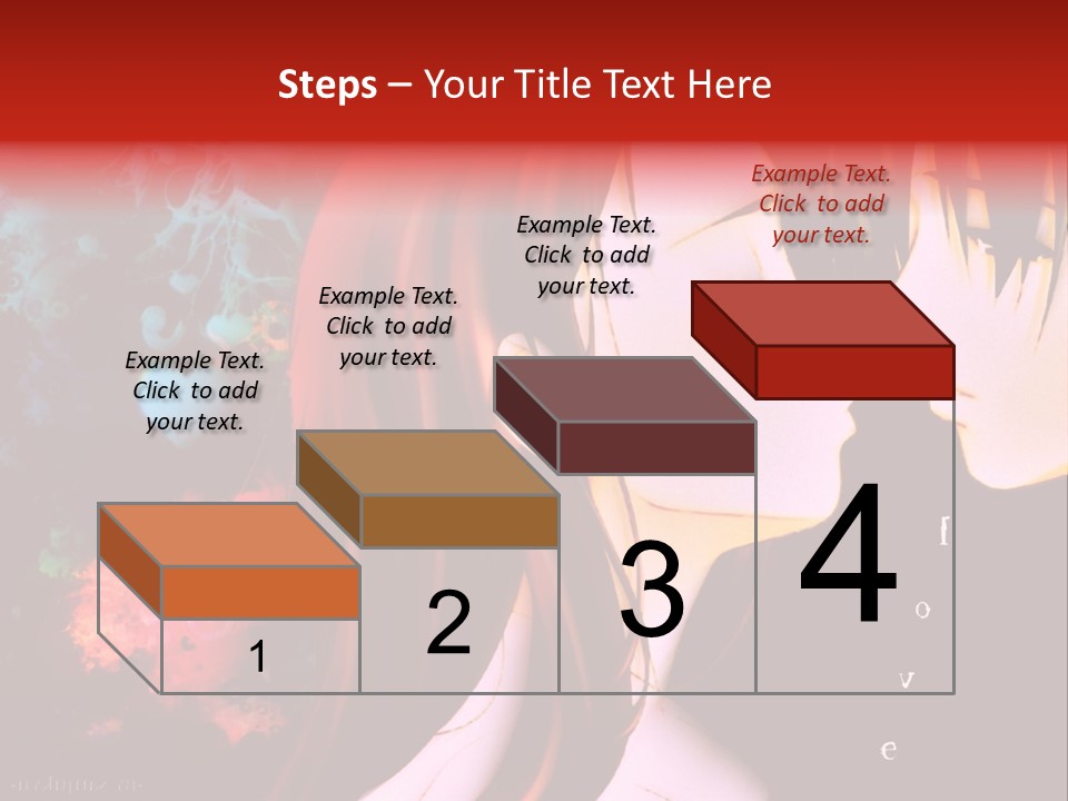 A Couple Kissing In Front Of A Colorful Background PowerPoint Template