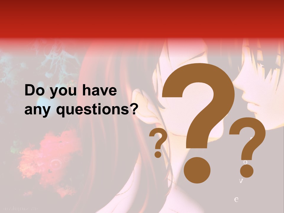 A Couple Kissing In Front Of A Colorful Background PowerPoint Template