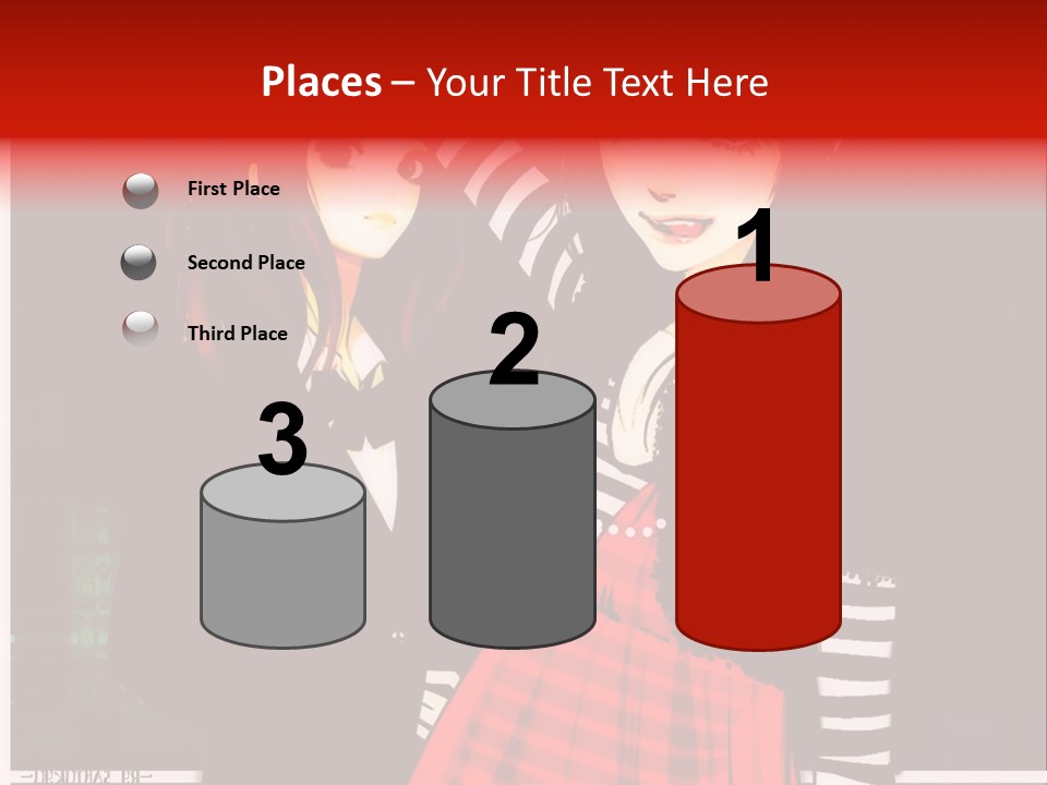 A Couple Of Women Standing Next To Each Other PowerPoint Template