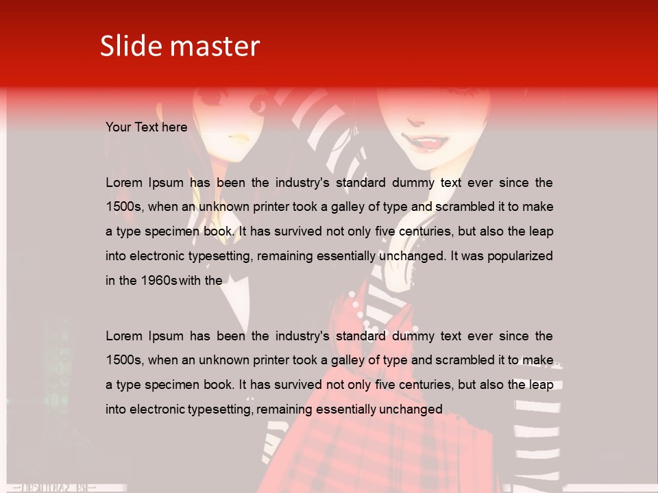 A Couple Of Women Standing Next To Each Other PowerPoint Template