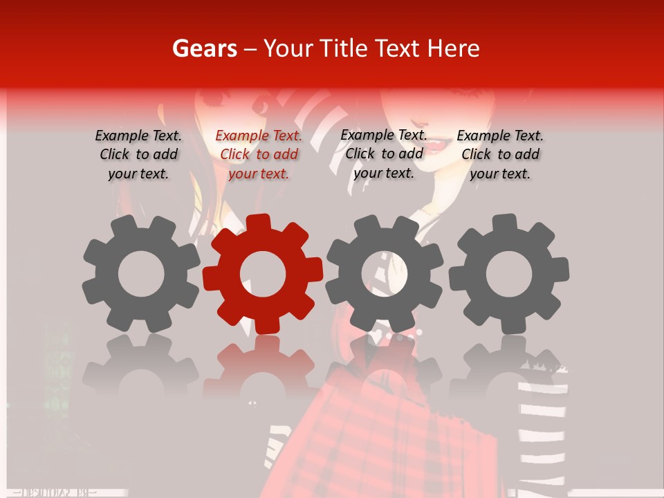 A Couple Of Women Standing Next To Each Other PowerPoint Template