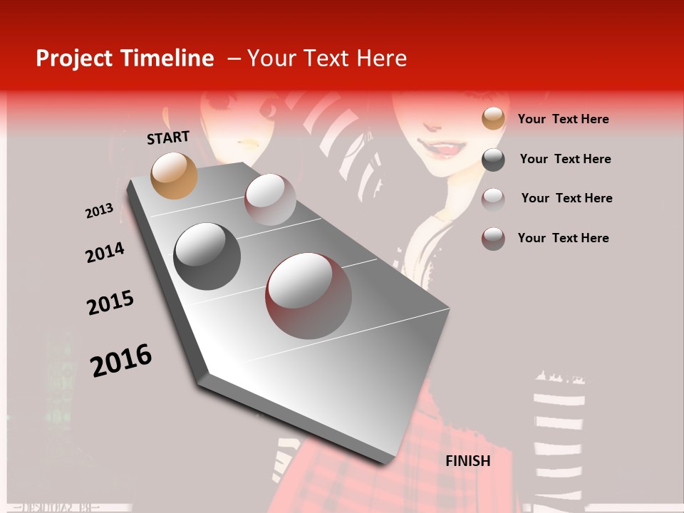 A Couple Of Women Standing Next To Each Other PowerPoint Template