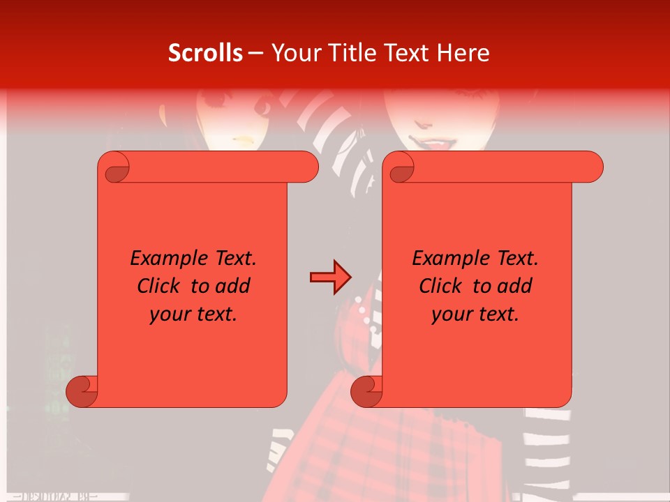 A Couple Of Women Standing Next To Each Other PowerPoint Template