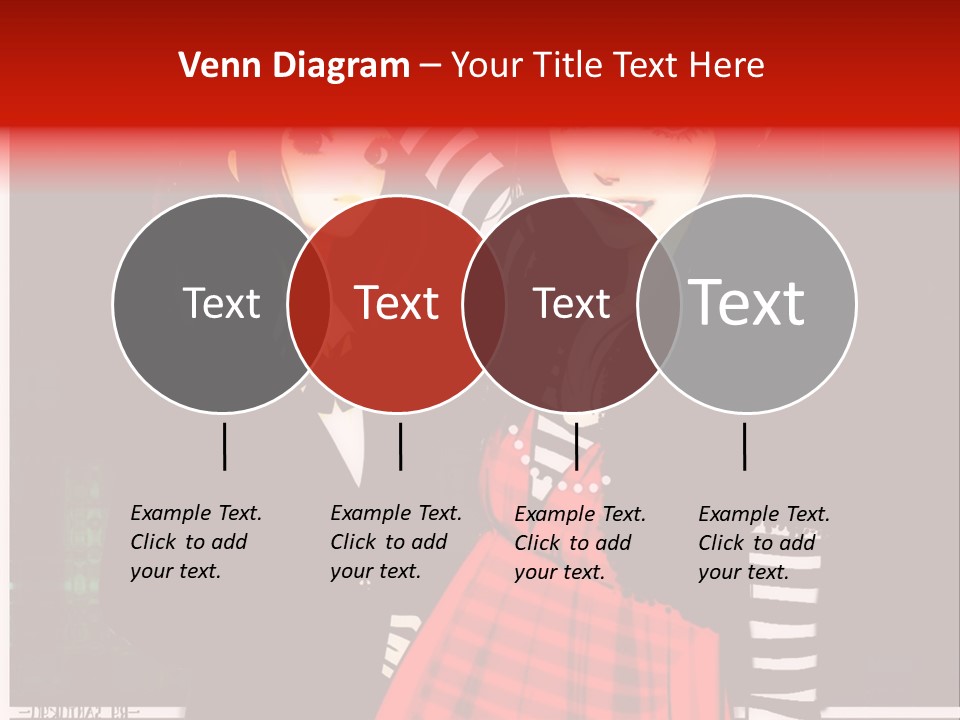 A Couple Of Women Standing Next To Each Other PowerPoint Template