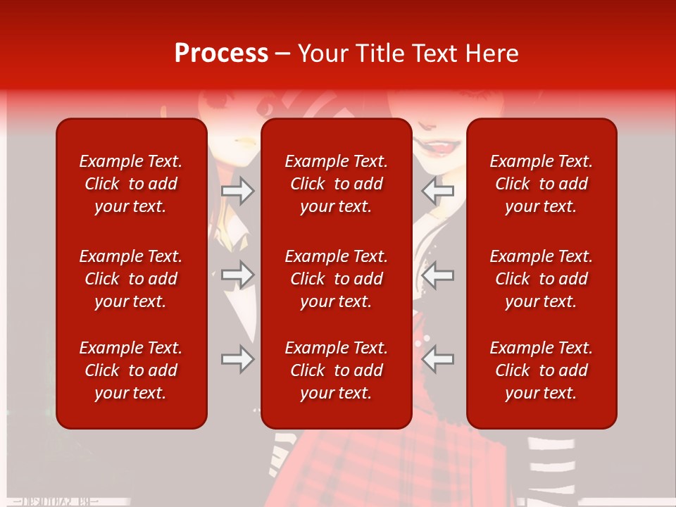 A Couple Of Women Standing Next To Each Other PowerPoint Template