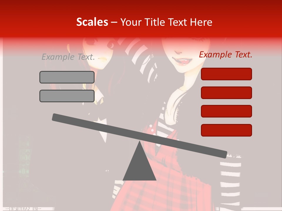 A Couple Of Women Standing Next To Each Other PowerPoint Template