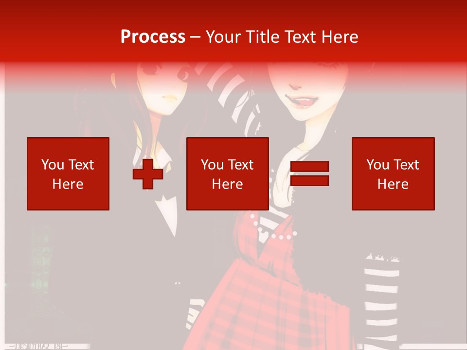 A Couple Of Women Standing Next To Each Other PowerPoint Template