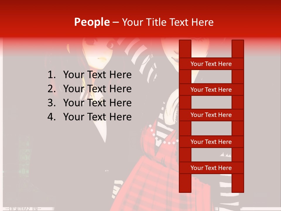 A Couple Of Women Standing Next To Each Other PowerPoint Template
