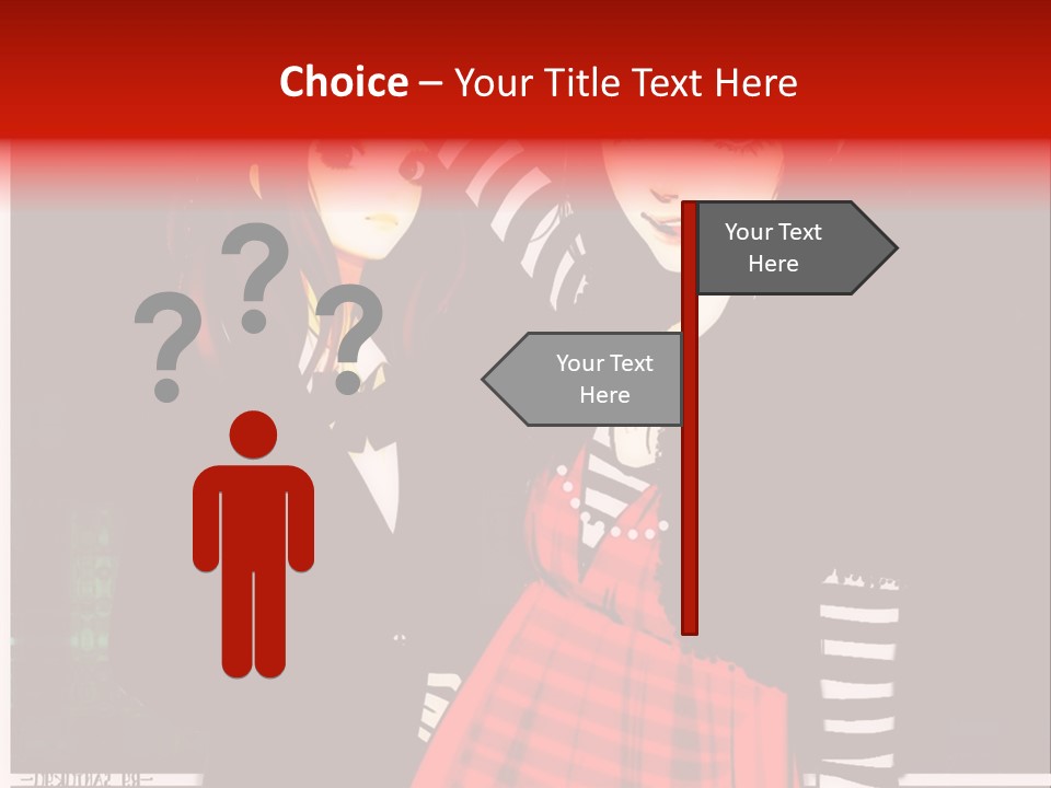 A Couple Of Women Standing Next To Each Other PowerPoint Template