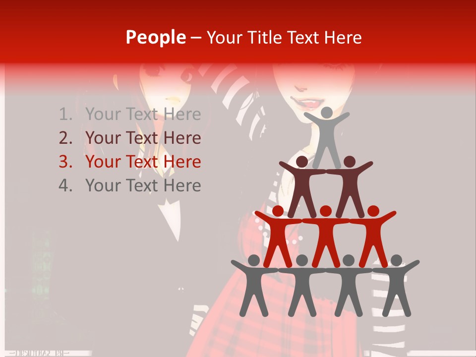 A Couple Of Women Standing Next To Each Other PowerPoint Template