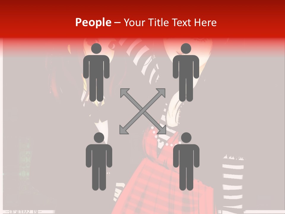 A Couple Of Women Standing Next To Each Other PowerPoint Template