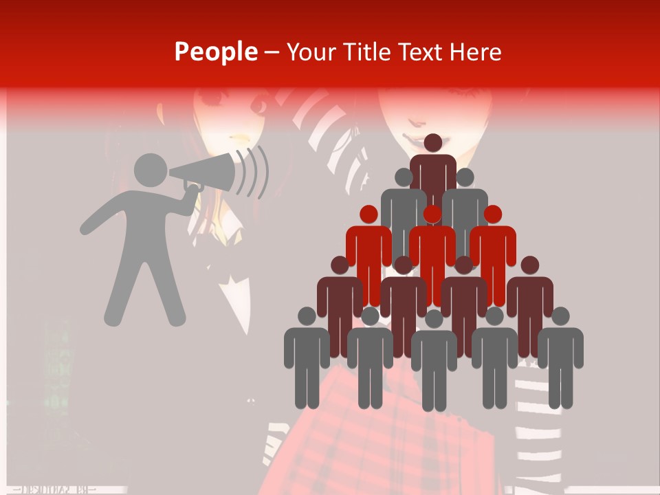 A Couple Of Women Standing Next To Each Other PowerPoint Template