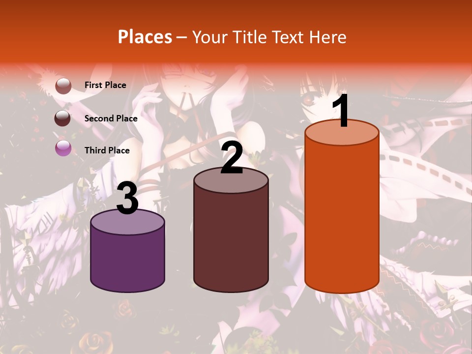 A Couple Of Anime Girls Sitting Next To Each Other PowerPoint Template