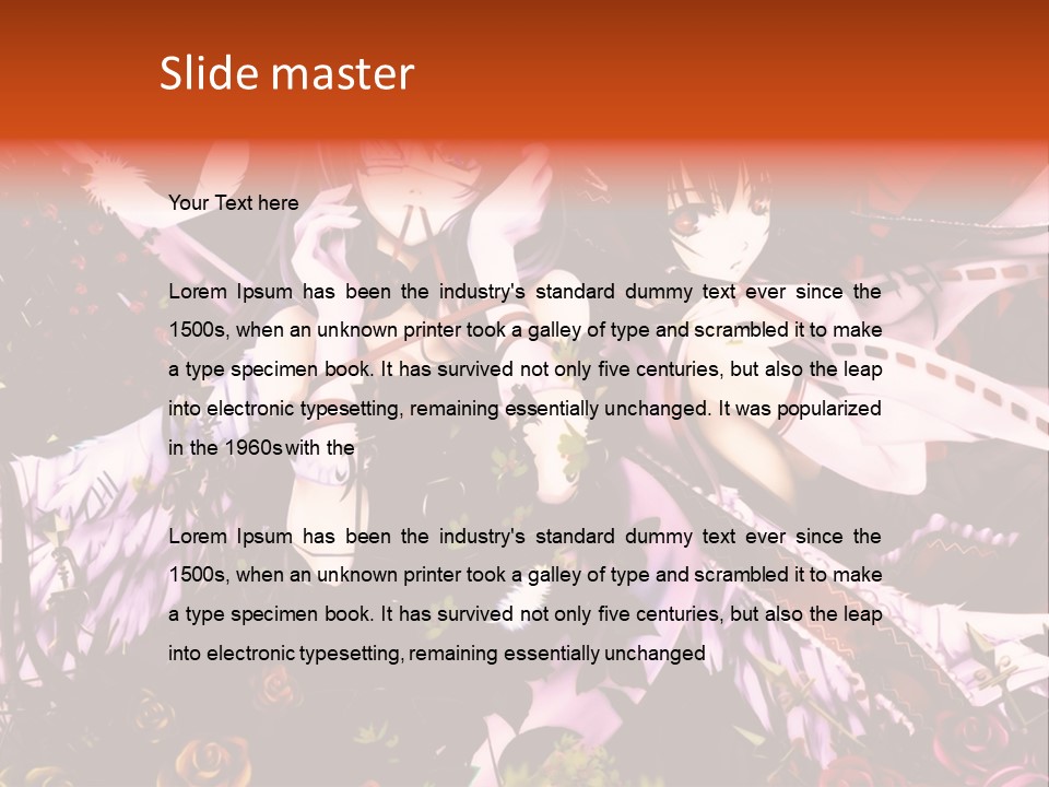 A Couple Of Anime Girls Sitting Next To Each Other PowerPoint Template