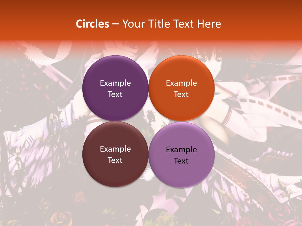 A Couple Of Anime Girls Sitting Next To Each Other PowerPoint Template