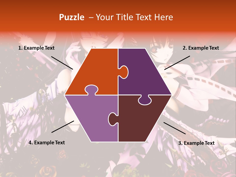 A Couple Of Anime Girls Sitting Next To Each Other PowerPoint Template