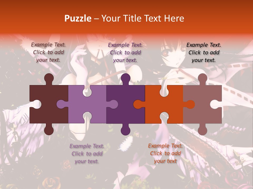 A Couple Of Anime Girls Sitting Next To Each Other PowerPoint Template