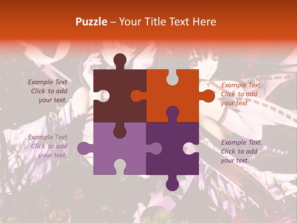 A Couple Of Anime Girls Sitting Next To Each Other PowerPoint Template