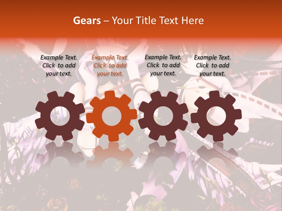 A Couple Of Anime Girls Sitting Next To Each Other PowerPoint Template