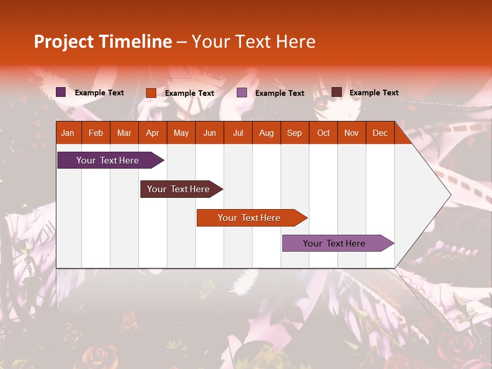 A Couple Of Anime Girls Sitting Next To Each Other PowerPoint Template