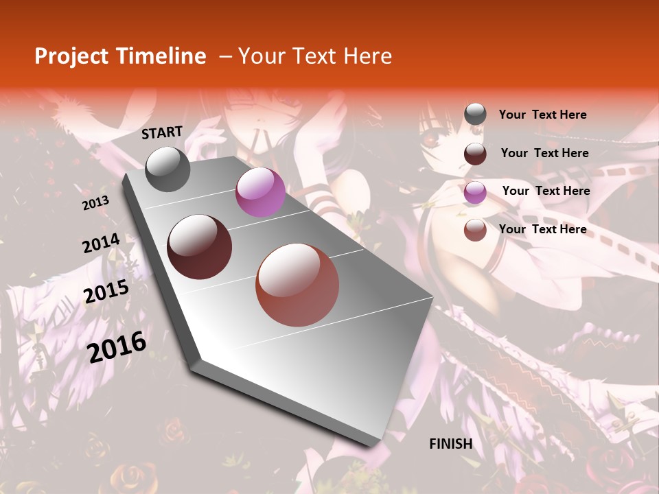 A Couple Of Anime Girls Sitting Next To Each Other PowerPoint Template