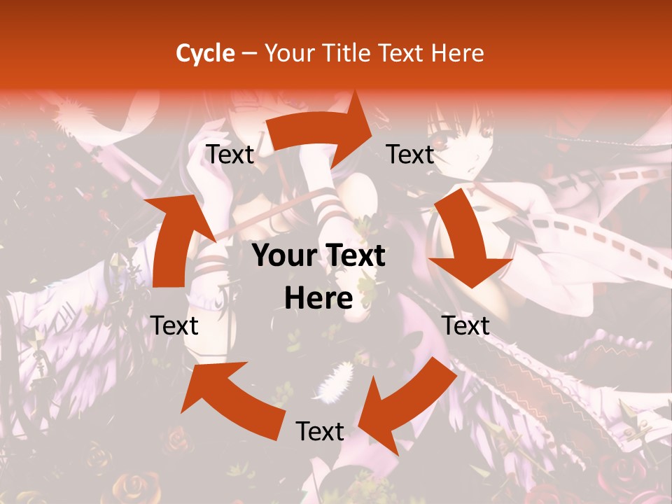 A Couple Of Anime Girls Sitting Next To Each Other PowerPoint Template