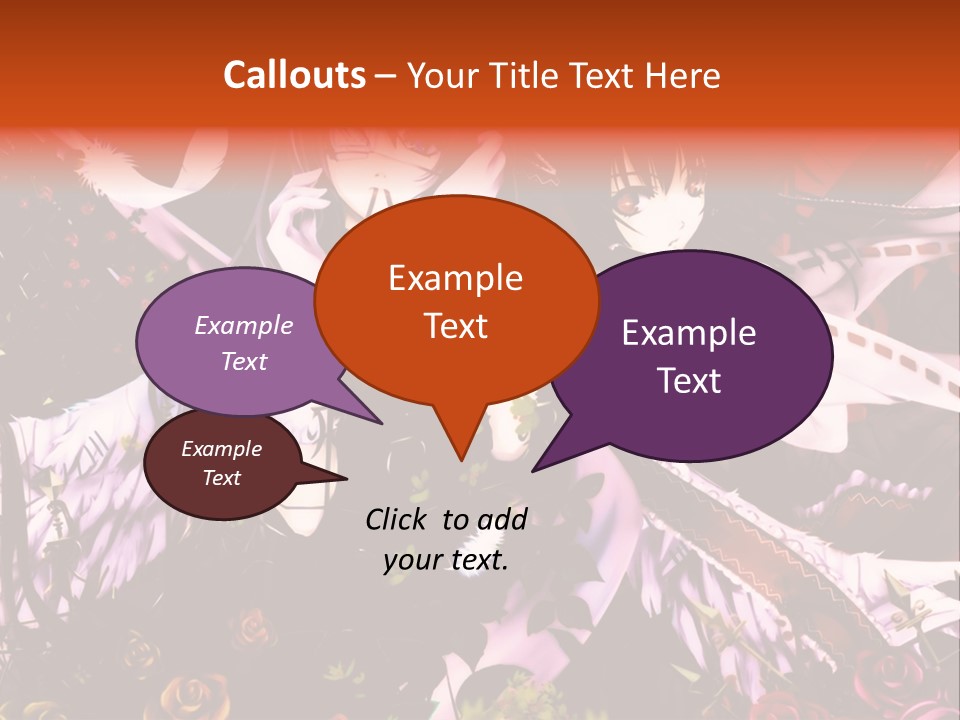 A Couple Of Anime Girls Sitting Next To Each Other PowerPoint Template