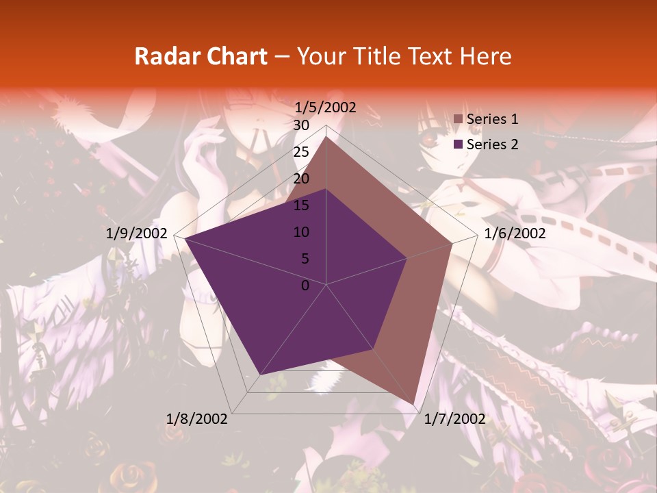 A Couple Of Anime Girls Sitting Next To Each Other PowerPoint Template