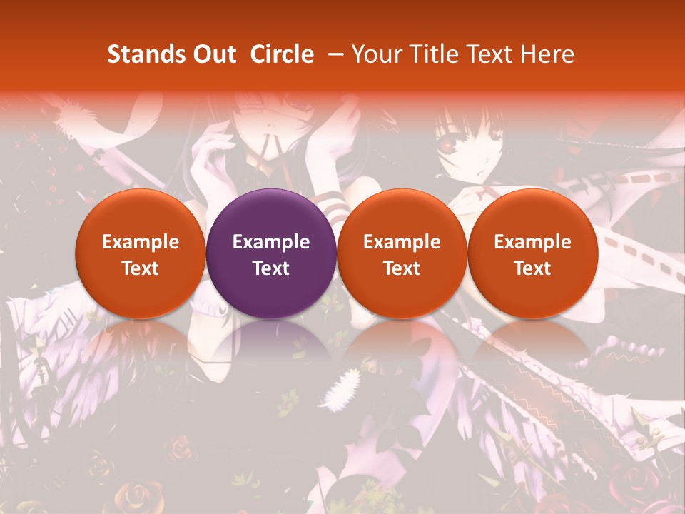 A Couple Of Anime Girls Sitting Next To Each Other PowerPoint Template