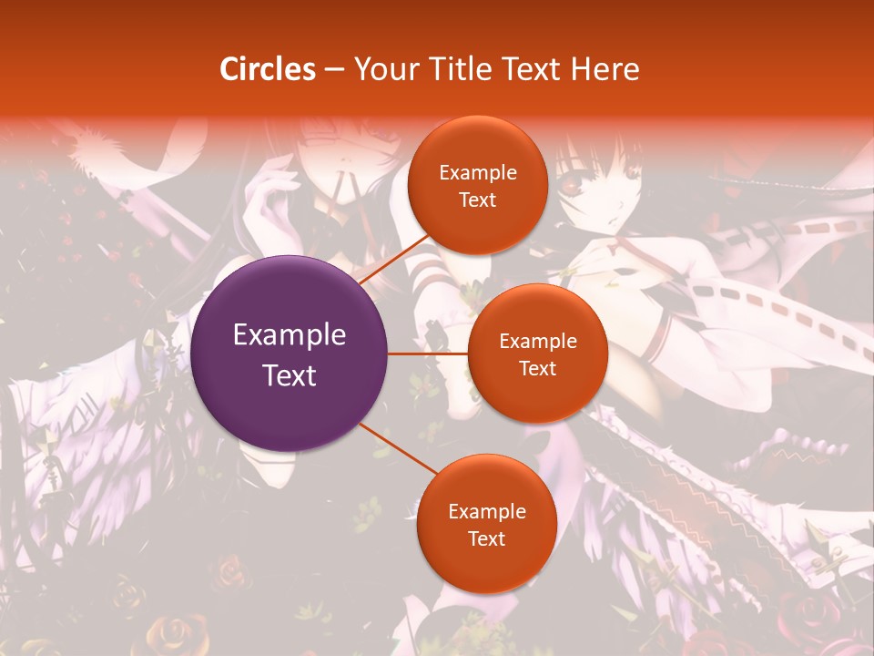 A Couple Of Anime Girls Sitting Next To Each Other PowerPoint Template