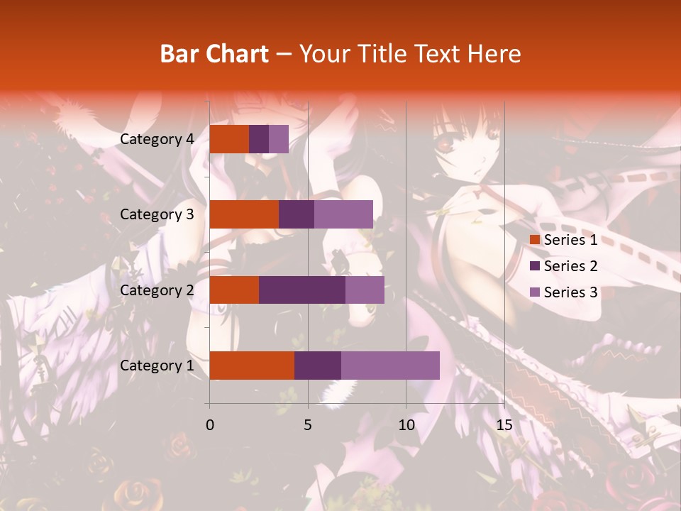 A Couple Of Anime Girls Sitting Next To Each Other PowerPoint Template