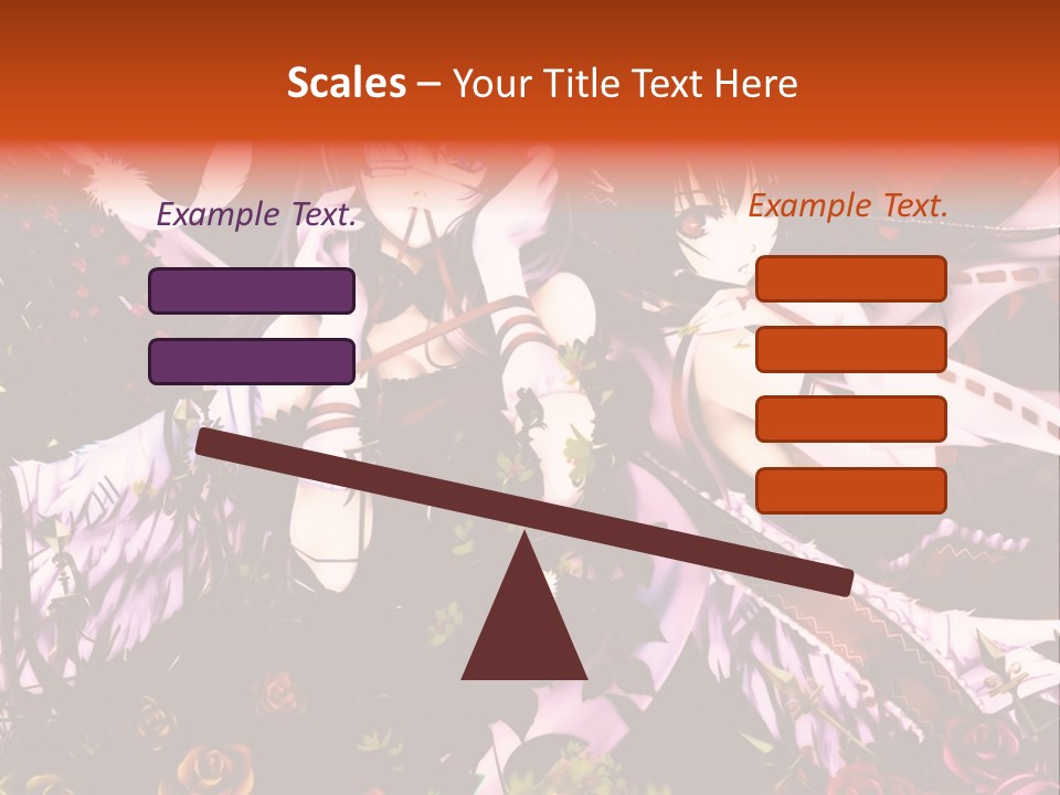 A Couple Of Anime Girls Sitting Next To Each Other PowerPoint Template