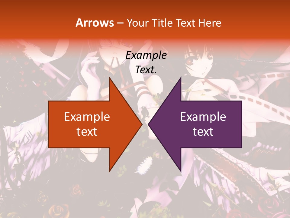 A Couple Of Anime Girls Sitting Next To Each Other PowerPoint Template