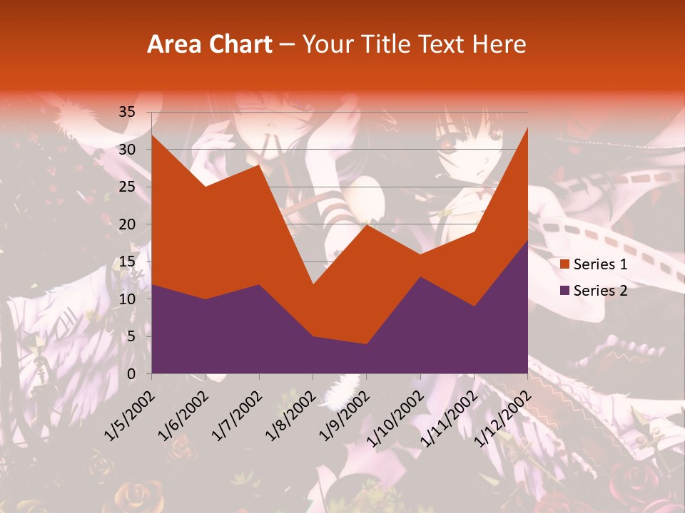 A Couple Of Anime Girls Sitting Next To Each Other PowerPoint Template