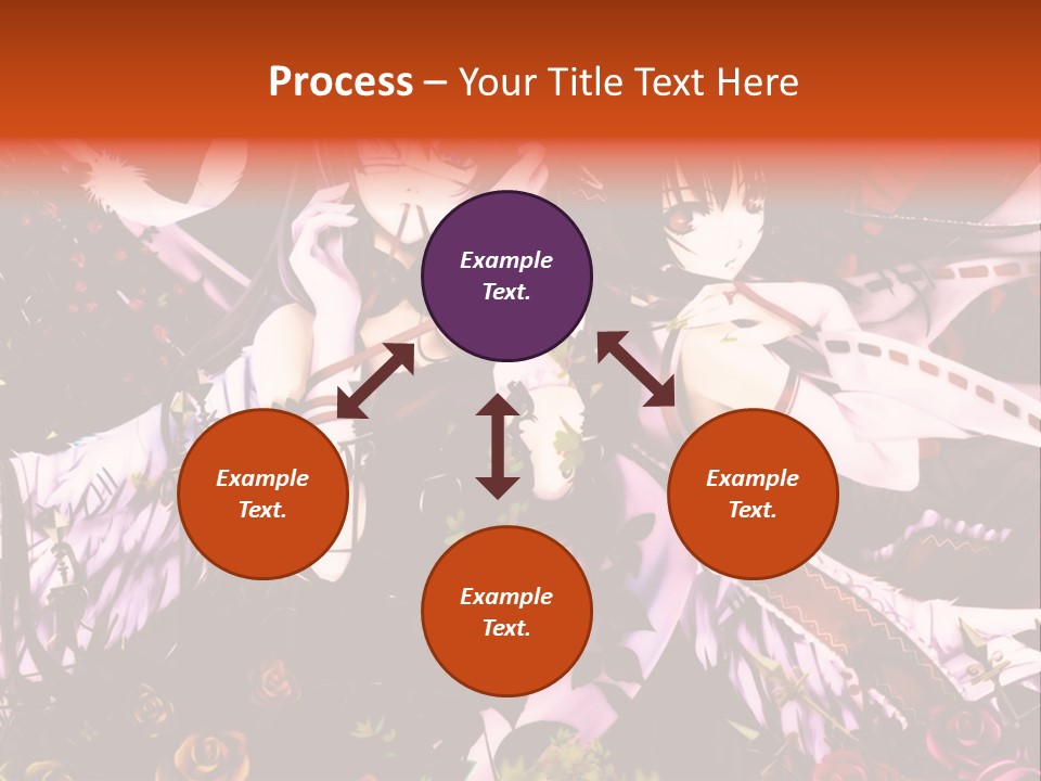 A Couple Of Anime Girls Sitting Next To Each Other PowerPoint Template
