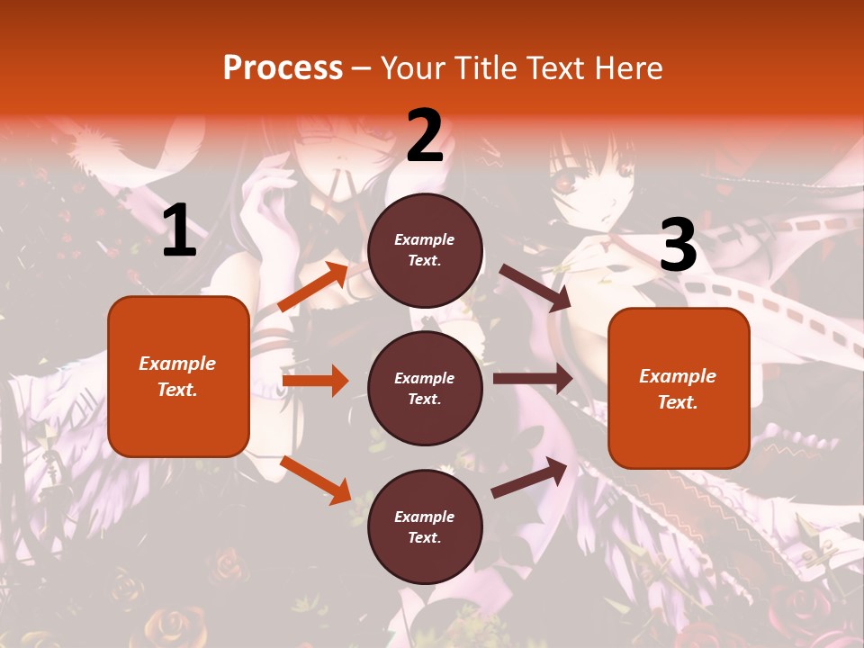 A Couple Of Anime Girls Sitting Next To Each Other PowerPoint Template