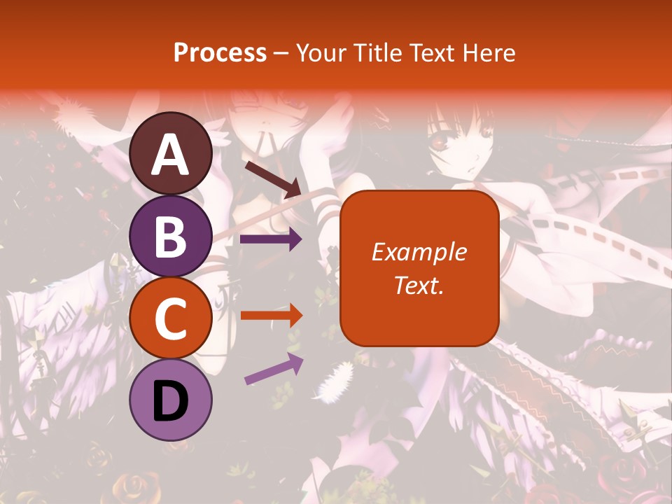 A Couple Of Anime Girls Sitting Next To Each Other PowerPoint Template
