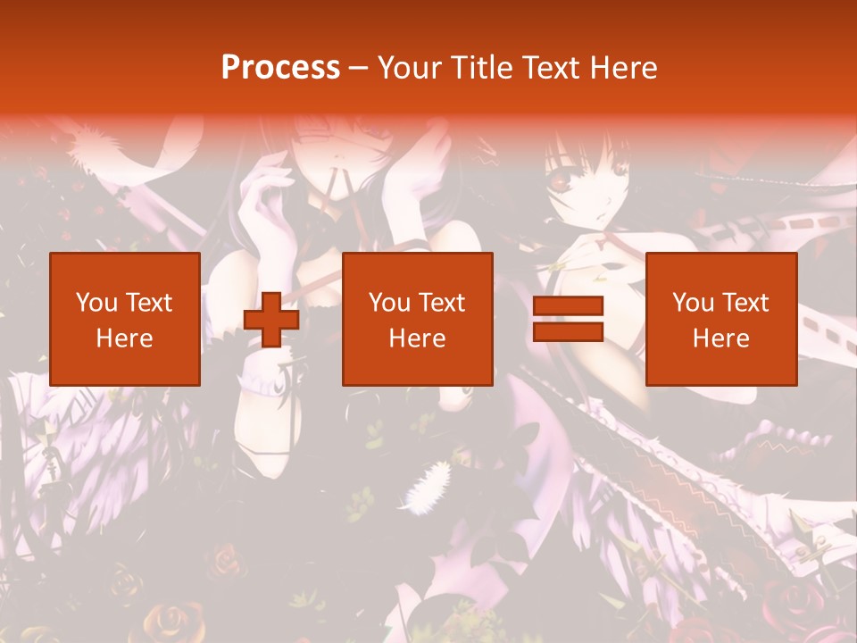 A Couple Of Anime Girls Sitting Next To Each Other PowerPoint Template