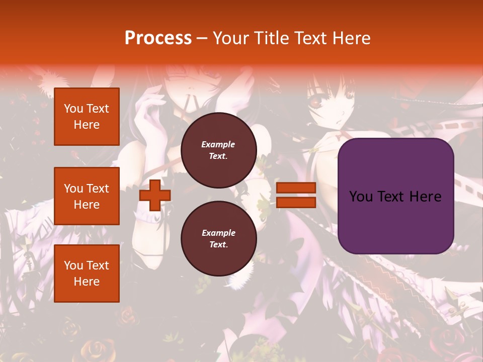 A Couple Of Anime Girls Sitting Next To Each Other PowerPoint Template