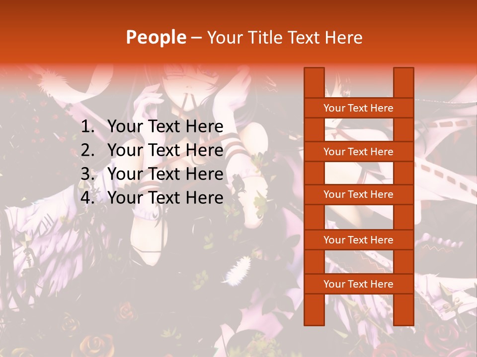 A Couple Of Anime Girls Sitting Next To Each Other PowerPoint Template