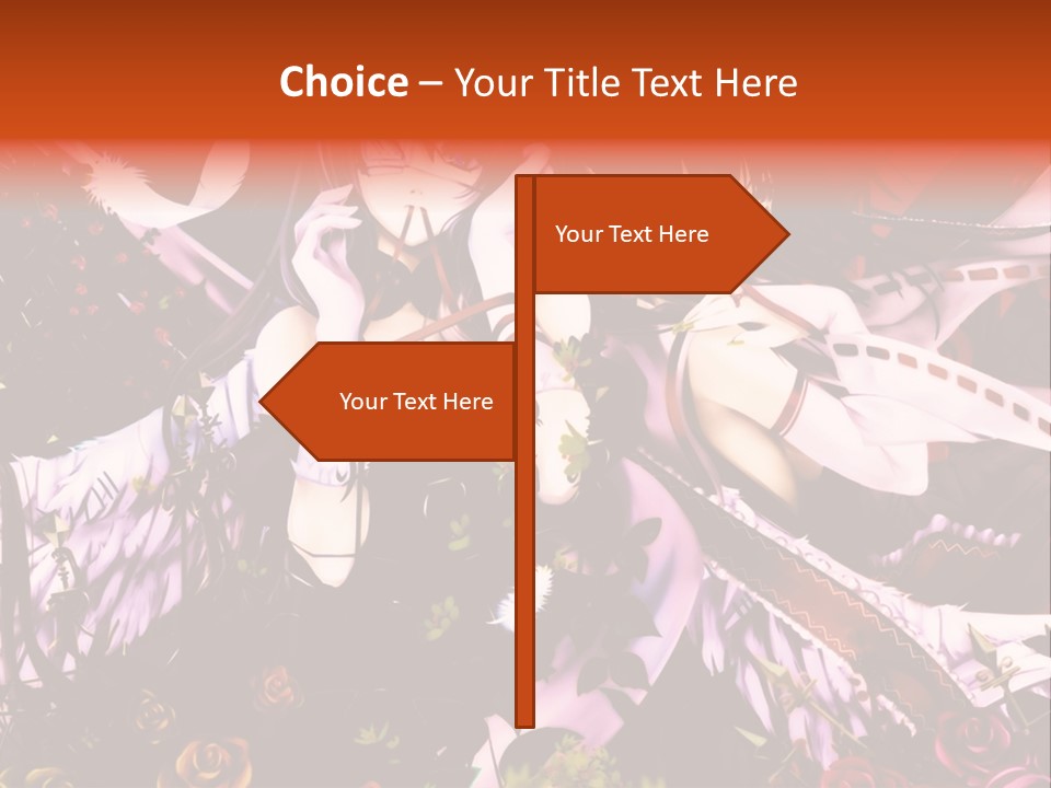 A Couple Of Anime Girls Sitting Next To Each Other PowerPoint Template