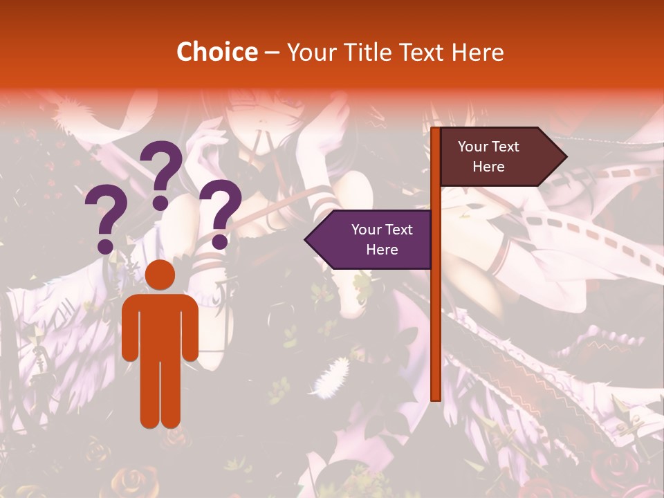 A Couple Of Anime Girls Sitting Next To Each Other PowerPoint Template