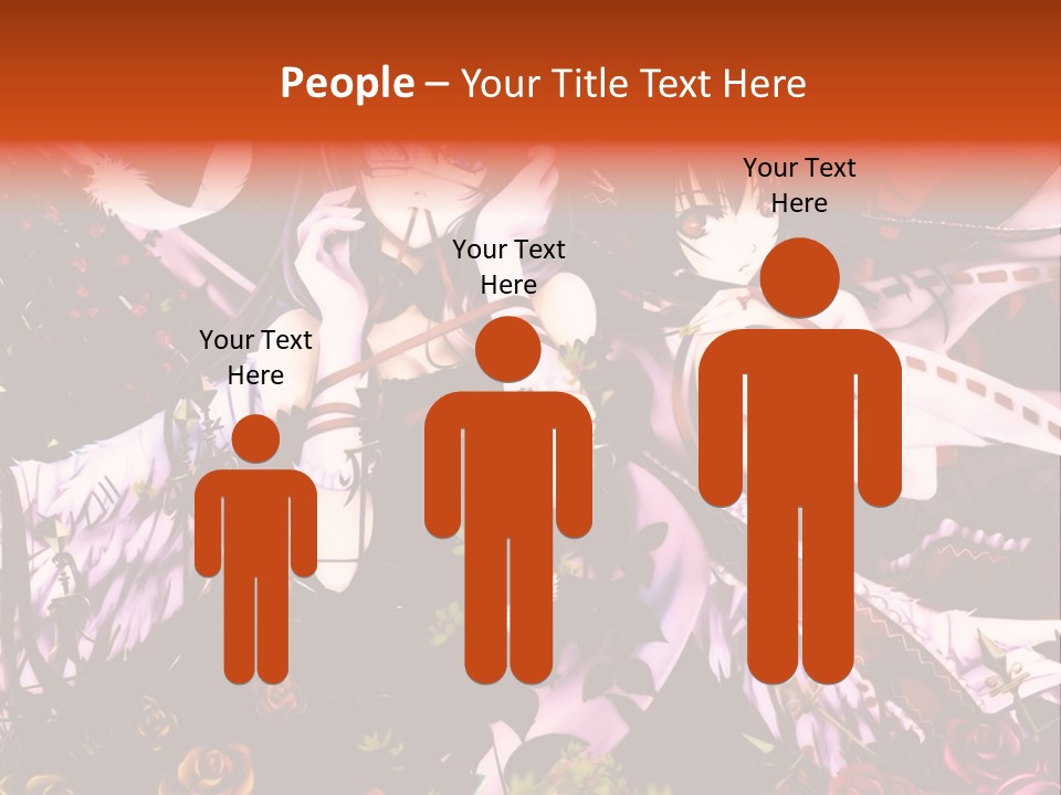 A Couple Of Anime Girls Sitting Next To Each Other PowerPoint Template