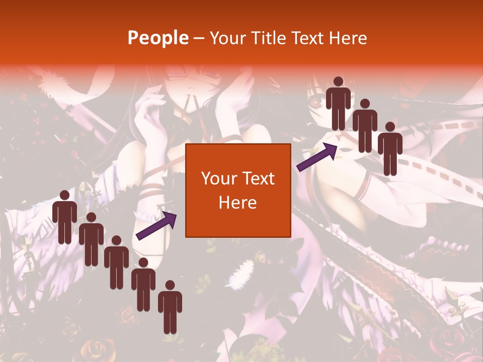 A Couple Of Anime Girls Sitting Next To Each Other PowerPoint Template