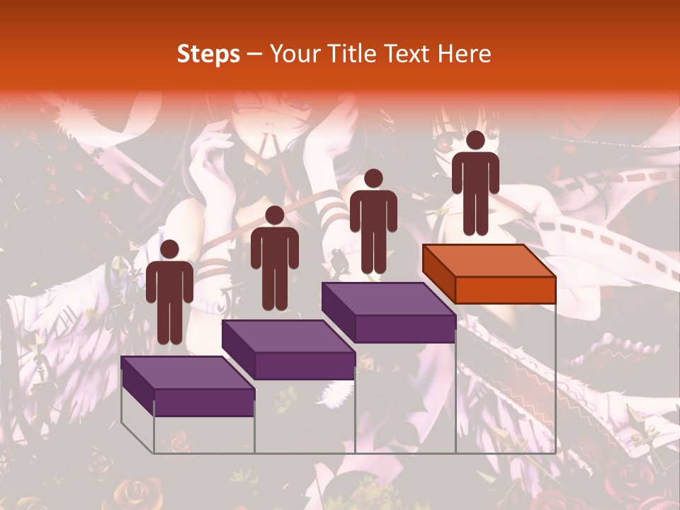 A Couple Of Anime Girls Sitting Next To Each Other PowerPoint Template