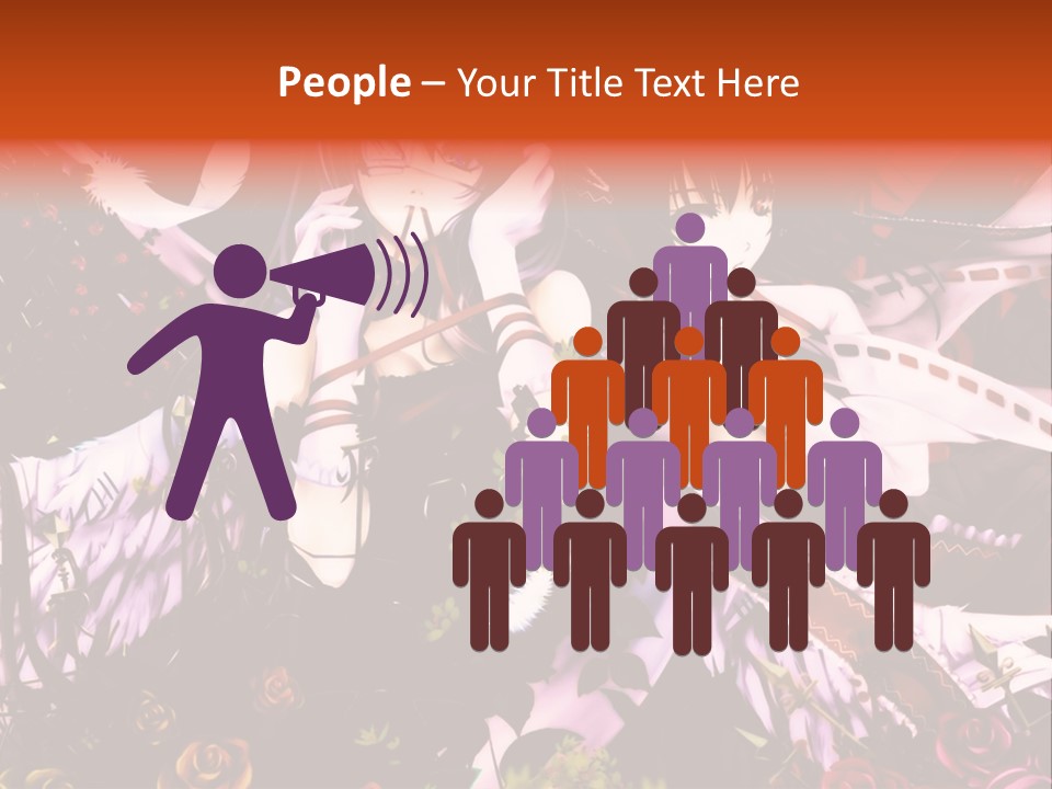 A Couple Of Anime Girls Sitting Next To Each Other PowerPoint Template